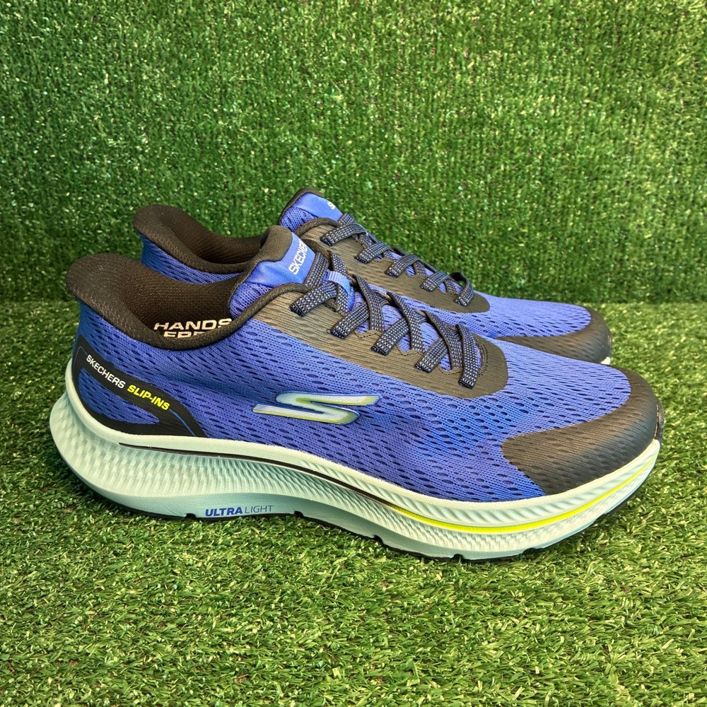 NEW Skechers Hands Free Slip-ins Go Run Consistent 2.0 Worldview Shoe Blue Men 8